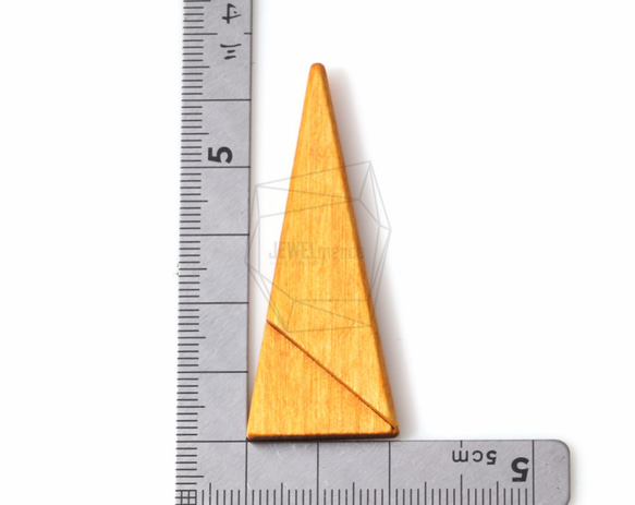 BSC-163-G【4個入り】トライアングルウッドビーズ,triangle Wooden Beads 5枚目の画像