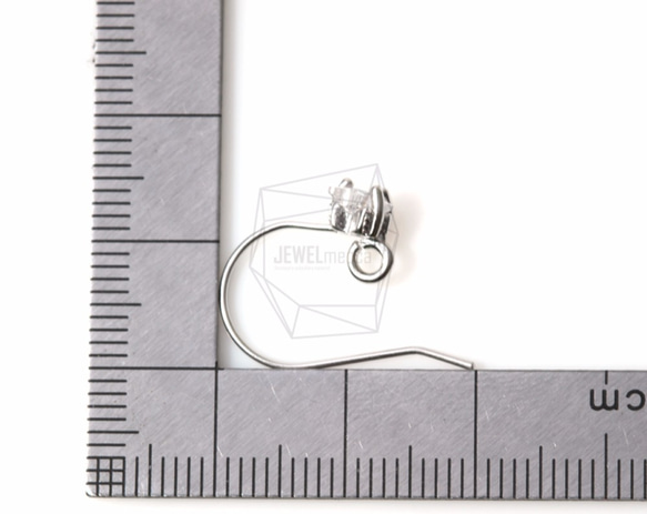 ERG-336-MR [4件]單立方穿孔，單寶石掛鉤 第5張的照片