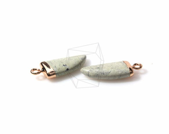 STO-024-G【2個入り】合成石ホーンシェープペンダント,Stone Horn shape 3枚目の画像