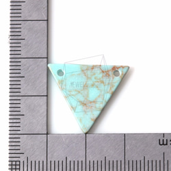 STO-028-G [2個]天然石三角形吊墜，天然石三角形 第5張的照片