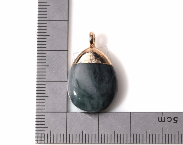 STO-030-G【2個入り】合成石ペンダント,stone Pendant 5枚目の画像