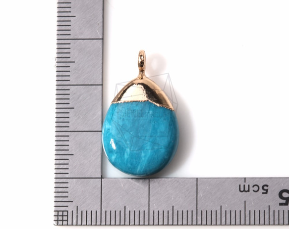 STO-033-G【2個入り】合成石ペンダント,stone Pendant 5枚目の画像