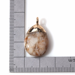 STO-035-G【2個入り】合成石ペンダント,stone Pendant 5枚目の画像