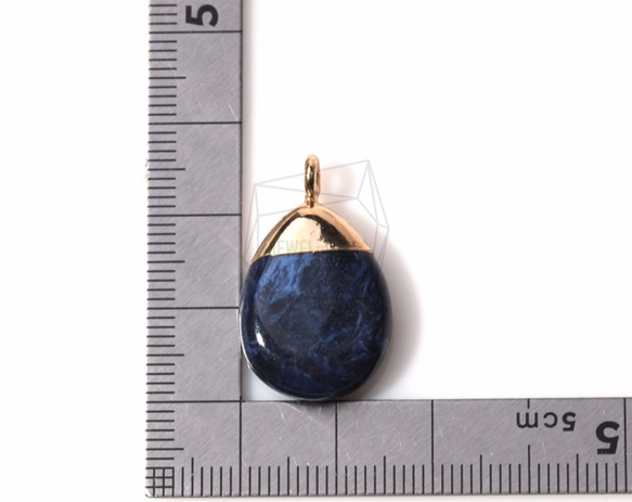 STO-039-G【2個入り】合成石ペンダント,stone Pendant 5枚目の画像