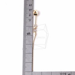ERG-342-G [2件]星簇鏈耳環，CZ星簇鏈耳環 第5張的照片