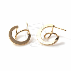 ERG-362-MG【2個入り】3Dカーブピアス,3D curve Post Earring/16mm x 16mm 3枚目の画像