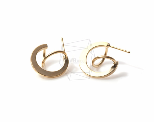 ERG-362-MG【2個入り】3Dカーブピアス,3D curve Post Earring/16mm x 16mm 3枚目の画像