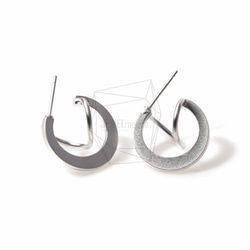 ERG-362-MR【2個入り】3Dカーブピアス,3D curve Post Earring/16mm x 16mm 3枚目の画像