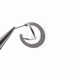 ERG-362-MR [2 件] 3D 曲線耳環，3D 曲線耳環/16mm x 16mm 第4張的照片
