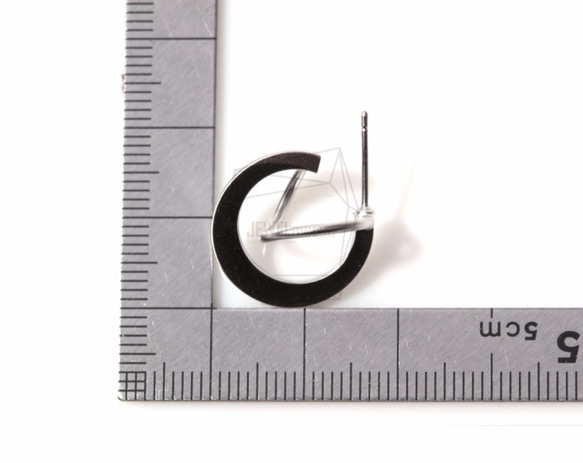 ERG-362-MR [2 件] 3D 曲線耳環，3D 曲線耳環/16mm x 16mm 第5張的照片