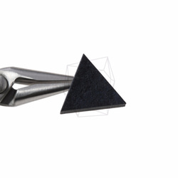 ERG-368-G【2件】三角形耳環，木質耳釘/鈦柱 第4張的照片