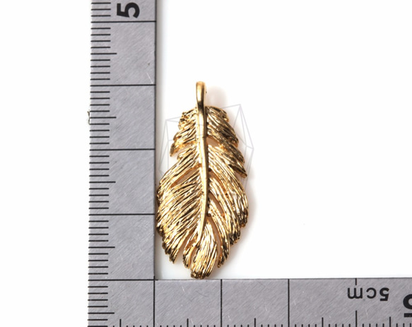 PDT-1025-MG【4個入り】リーブペンダント,leaves Pendant / 15mm x 30mm 5枚目の画像