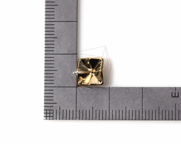 ERG-376-G【2個入り】スクエアポイントスタッドピアス,Square Pointed Stud Earring 5枚目の画像