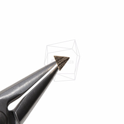 ERG-379-MG [2 件] 紋理三角形耳環 第4張的照片