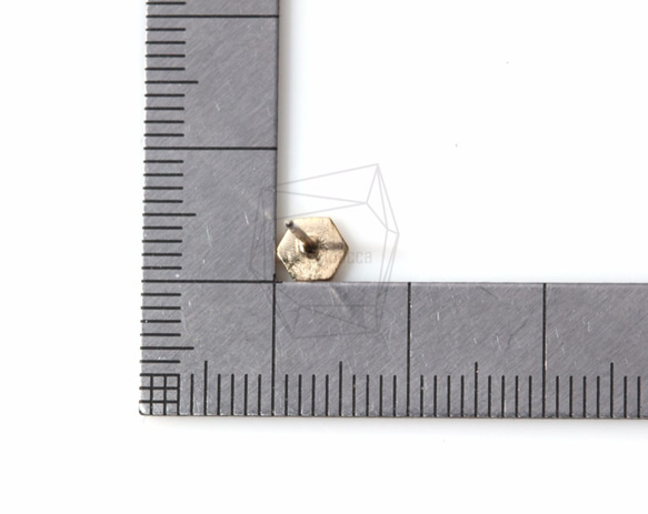 ERG-382-MG [2件]五角形紋理耳環 第5張的照片
