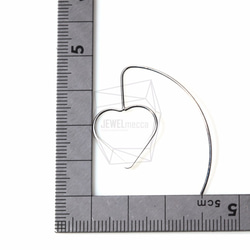 ERG-393-R [2件]線形心形耳環 第5張的照片