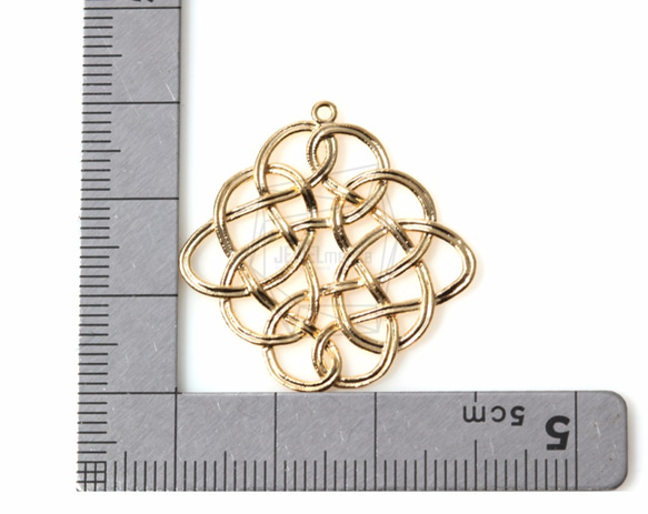 PDT-1068-MG【2個入り】ダイヤモンドケルトノットペンダント/Diamond Celtic Knot 5枚目の画像