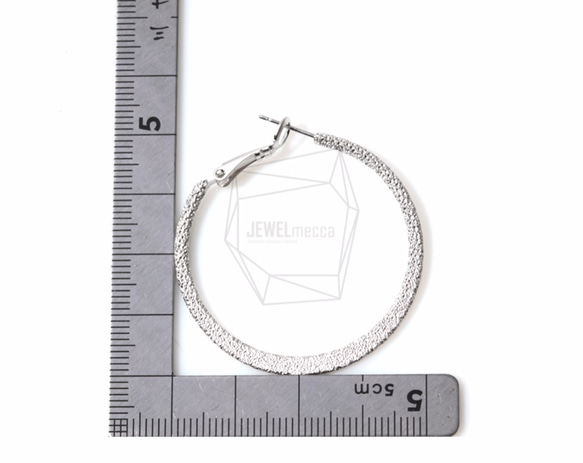 ERG-412-MR [2 件] 紋理圈形耳環柱 第5張的照片