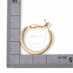 ERG-413-MG [2 件] 紋理圈形耳環柱 第5張的照片