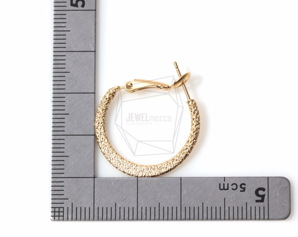 ERG-413-MG [2 件] 紋理圈形耳環柱 第5張的照片