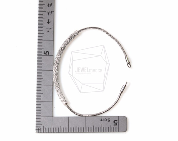 BRA-022-R【1個入り】テクスチャラウンドバーブレスレット,Textured Round Bar Bracelet 5枚目の画像