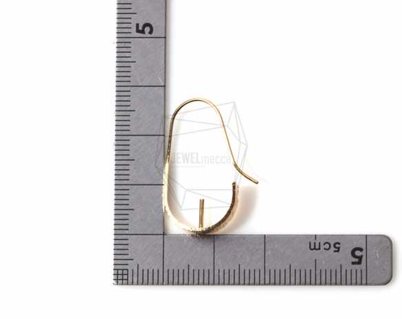 ERG-417-G [2個]半圈耳環鉤，紋理半圈耳環 第5張的照片