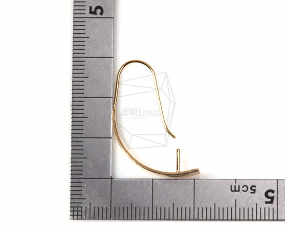 ERG-418-G [2件]弧形板鉤耳環 第5張的照片