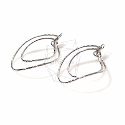 PDT-1085-R【2個入り】ダブルティアドロップフープチャーム,Double Teardrop Hoop charm 2枚目の画像