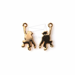 PDT-1093-G【2個入り】ハンギングモンキーペンダント,Hanging Monkey Pendant 1枚目の画像