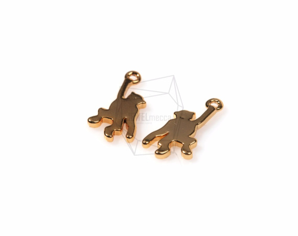 PDT-1093-G【2個入り】ハンギングモンキーペンダント,Hanging Monkey Pendant 2枚目の画像