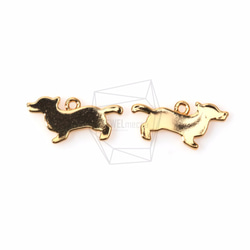 PDT-1097-G【2個入り】ウィーナードッグペンダント,Wiener Dog Pendant 1枚目の画像