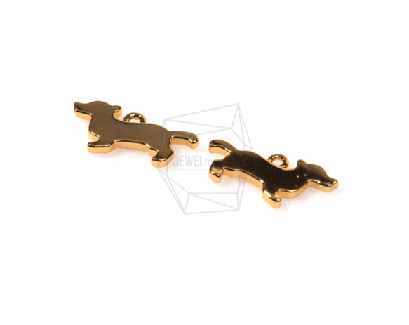 PDT-1097-G【2個入り】ウィーナードッグペンダント,Wiener Dog Pendant 2枚目の画像