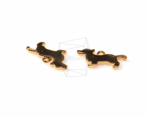 PDT-1097-G【2個入り】ウィーナードッグペンダント,Wiener Dog Pendant 3枚目の画像