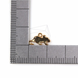 PDT-1098-G【2個入り】ラットペンダント,Rat Pendant/12mm x 6mm 5枚目の画像