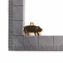 PDT-1099-G【2個入り】ピッグペンダント,Pig Pendant/13mm x 7mm 5枚目の画像
