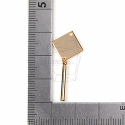 PDT-1100-G [2個]帶有條形流甦的鑽石吊墜，有條形流甦的鑽石 第5張的照片