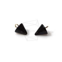 STO-051-G【2個入り】合成石コーンペンダント,stone Cone Pendant 3枚目の画像