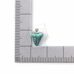 STO-065-G【2個入り】合成石コーンペンダント,stone Cone Pendant 5枚目の画像