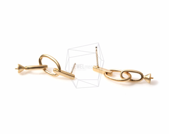 ERG-447-MG【2個入り】 チェーンリンクピアス,Chain Link Earring Post 3枚目の画像