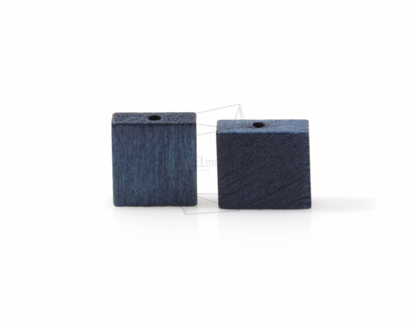 BSC-266-G【5個入り】スクエアウッドビーズ,Square Wooden Beads /10mm x 10mm 2枚目の画像