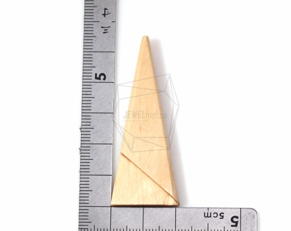 BSC-273-G [4件]三角木珠，三角形木珠 第5張的照片