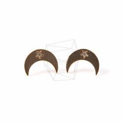 ERG-453-MG【2個入り】クレセントムーンピアス,Crescent Moon Earring Moon 1枚目の画像