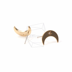 ERG-453-MG【2個入り】クレセントムーンピアス,Crescent Moon Earring Moon 3枚目の画像