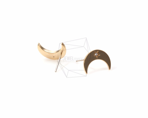 ERG-453-MG【2個入り】クレセントムーンピアス,Crescent Moon Earring Moon 3枚目の画像