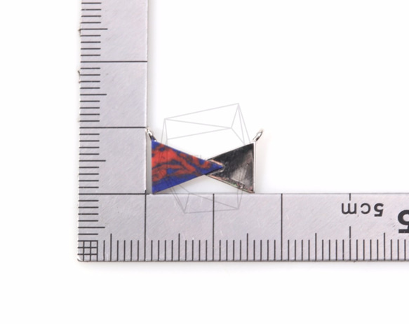 CNT-149-R【2個入り】 合成石リボンペンダント,Synthetic stone ribbon Pendant 5枚目の画像