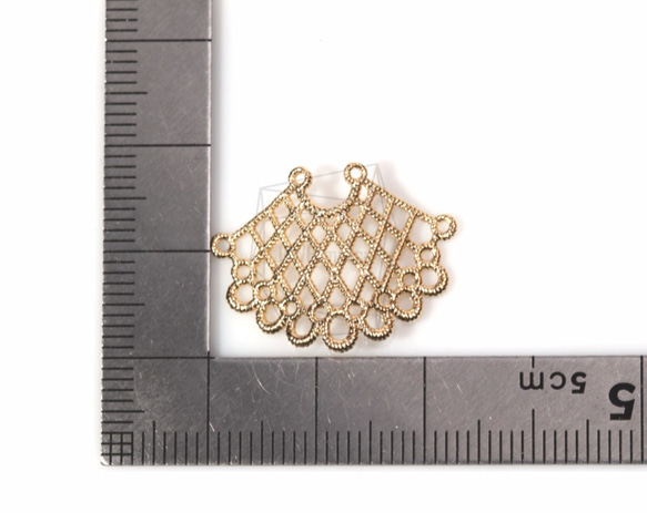 CNT-150-G【2個入り】ハニカムペンダント,honeycomb Charm/18mm x 24mm 5枚目の画像