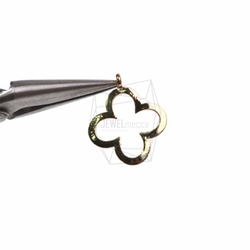 PDT-1174-G【2個入り】フォーリーフクローバーペンダント,Four Leaf Clover Pendant 4枚目の画像