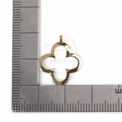 PDT-1174-G【2個入り】フォーリーフクローバーペンダント,Four Leaf Clover Pendant 5枚目の画像