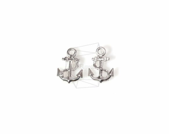 PDT-1182-MR【4個入り】ミニアンカーペンダント,Mini Anchor Pendant 1枚目の画像