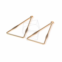 PDT-1187-MG【4個入り】トライアングルペンダント,triangle Pendant/ 19mm x 36mm 2枚目の画像